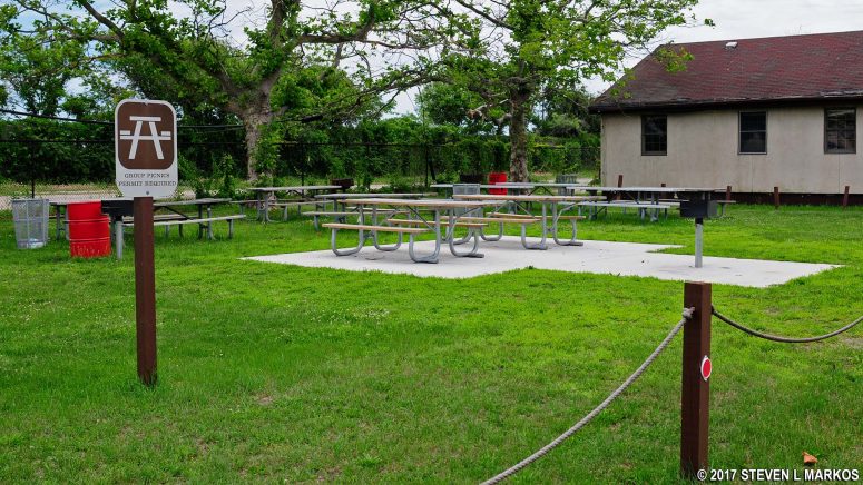 Smaller picnic area next to 169th Street at Gateway National Recreation Area's Fort Tilden