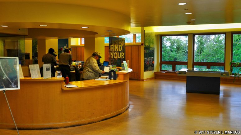 Information desk at the Jamaica Bay Wildlife Refuge Visitor Center, Gateway National Recreation Area