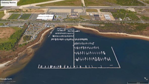 Satellite view of the Gateway Marina at Floyd Bennett Field