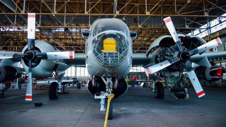 Inside Hangar B at Floyd Bennett Field (photo by Sanickles)