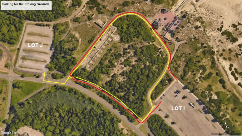 Parking for the Sandy Hook Proving Ground