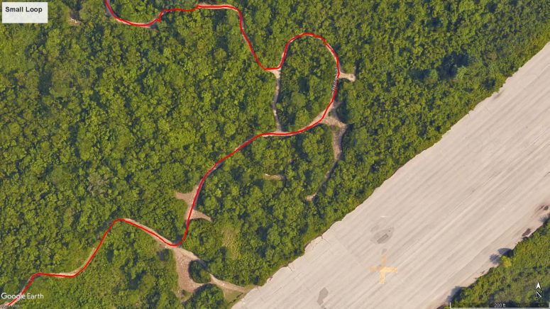 Layout of the small loop on the North Forty Natural Area Loop Hike