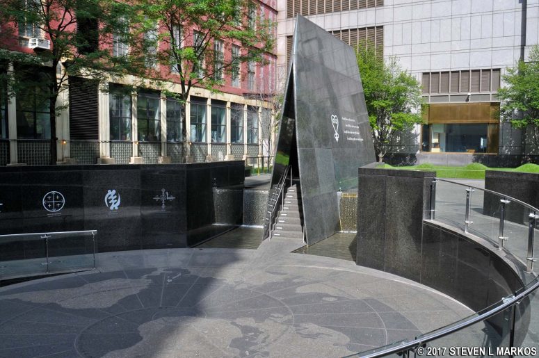 Courtyard design of the African Burial Ground Memorial