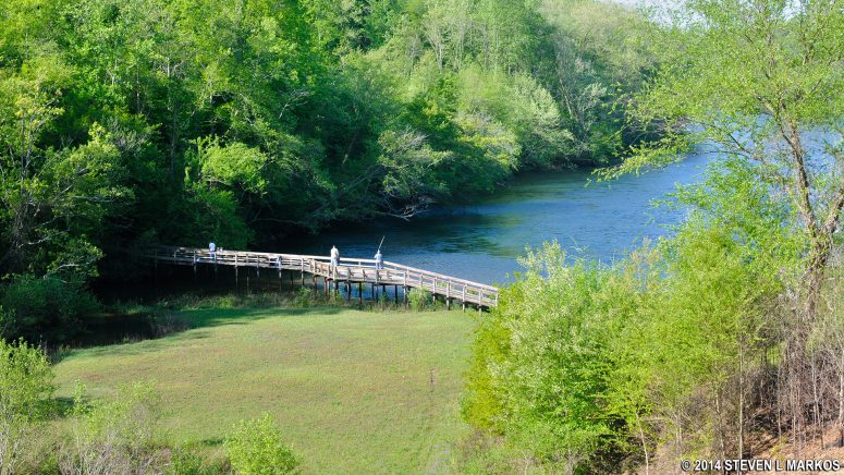 Fishing Bridge at Upper Pool in the Bowmans Island Unit of the Chattahoochee River National Recreation Area