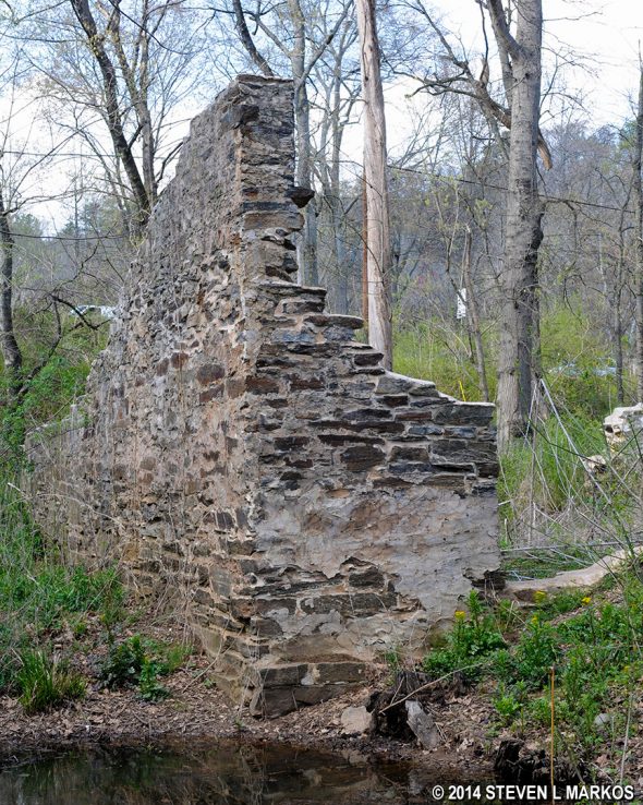 Ivy Mills ruins in the Vickery Creek unit of Chattahoochee River National Recreation Area