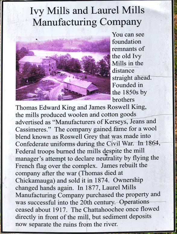 Information panel about Ivy Mills
