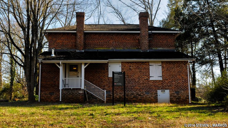 Back of the Allenbrook House on South Atlanta Street in Roswell, Georgia