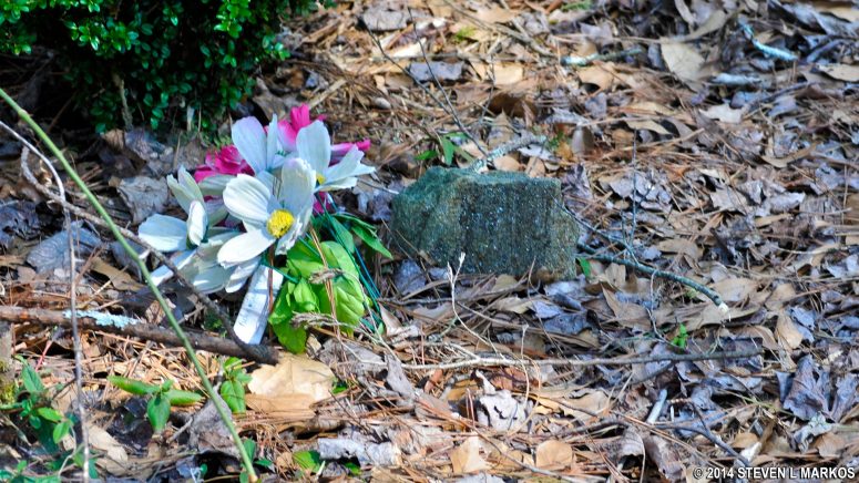 Fieldstone marks an unknown grave in a Andrews / Scribner Family cemetery located the Columns Drive section of Chattahoochee River National Recreation Area