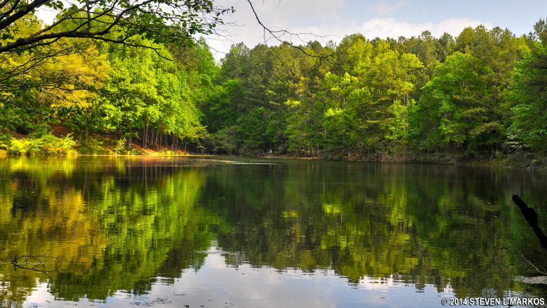 Lake near intersection JB 19 on the Jones Bridge Unit trail in Chattahoochee River National Recreation Area