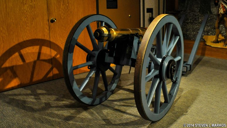 Cannon exhibit at the Cowpens museum