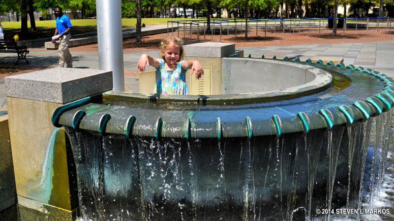 Fountains at Liberty Square in downtown Charleston, South Carolina