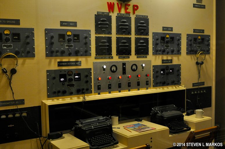 Communications room inside the Harbor Entrance Control Post at Fort Moultrie, Fort Sumter and Fort Moultrie National Historical Park