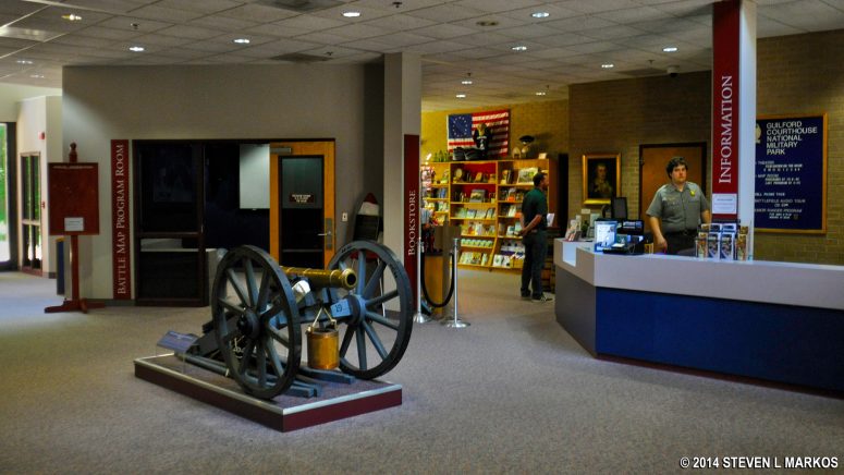 Visitor Center lobby at Guilford Courthouse National Military Park