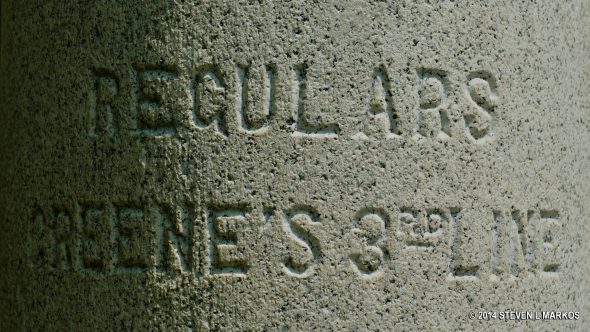 Inscription on the Regulars Monument at Guilford Courthouse National Military Park