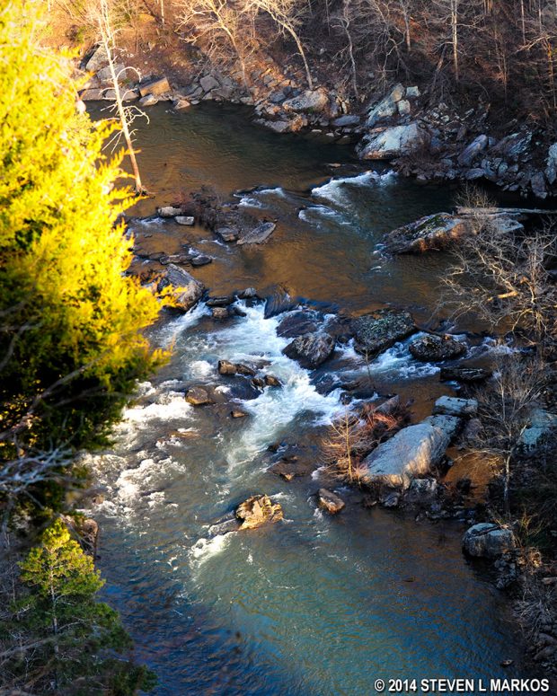 View of the Little River from the Crow Point Overlook on the Canyon Rim Drive, Little River Canyon National Preserve