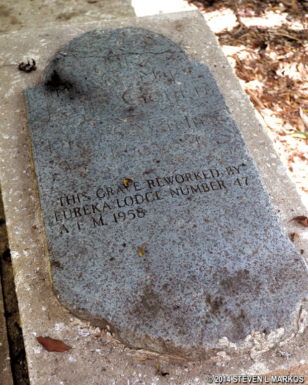 Marker for James Gouedy's grave site, Ninety Six National Historic Site