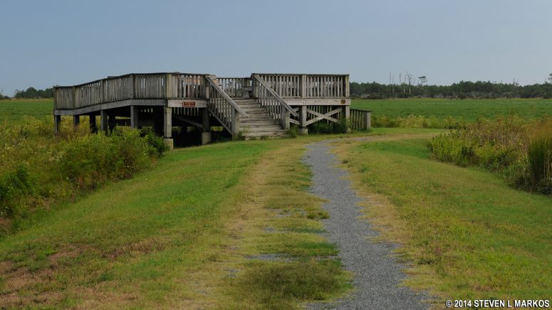 Wildlife viewing platform on the Marsh Trail at Chincoteague National Wildlife Refuge