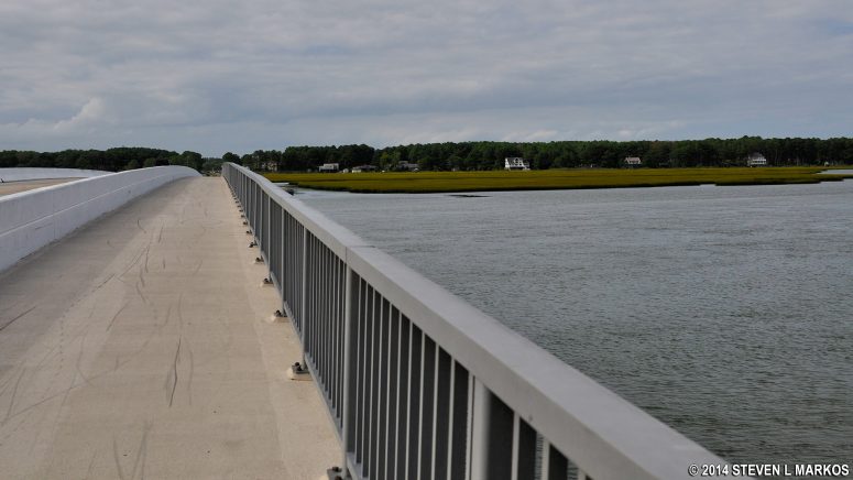 Pedestrian lane on the bridge over the Assateague Channel, Assateague Island National Seashore