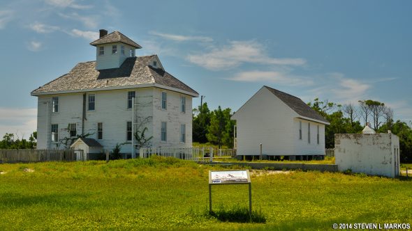 1917 Coast Guard Station in the Cape Lookout Village Historic District at Cape Lookout National Seashore
