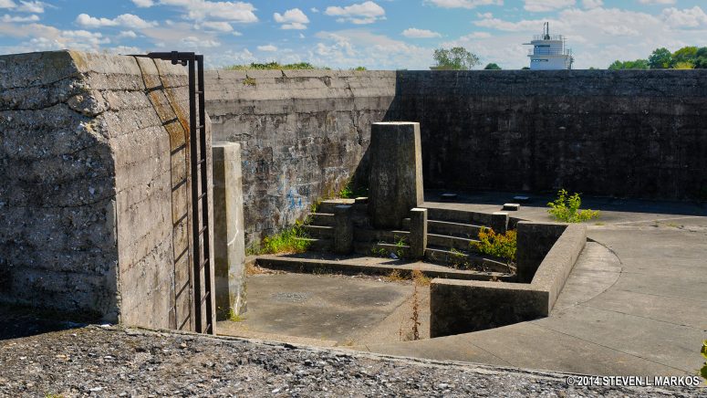Area where guns were once installed at Fort Monroe's Battery Gatewood, Fort Monroe National Monument