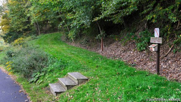 Start of the Carriage Road Nature Trail at Johnstown Flood National Memorial