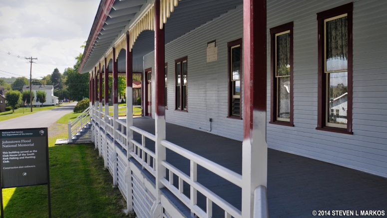 A new front porch was part of earlier renovations to the clubhouse of the South Fork Fishing and Hunting Club, Johnstown Flood National Memorial