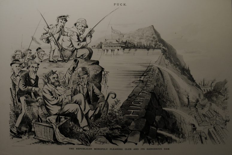 Political cartoon from the time of the Johnstown Flood