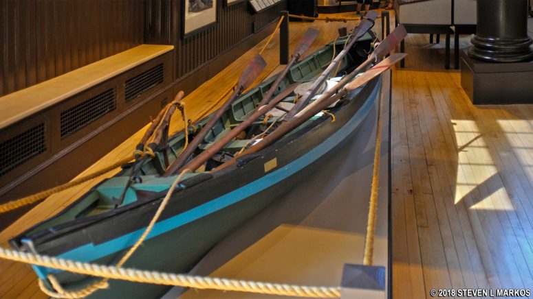 Whale boat exhibit at the New Bedford Whaling Museum
