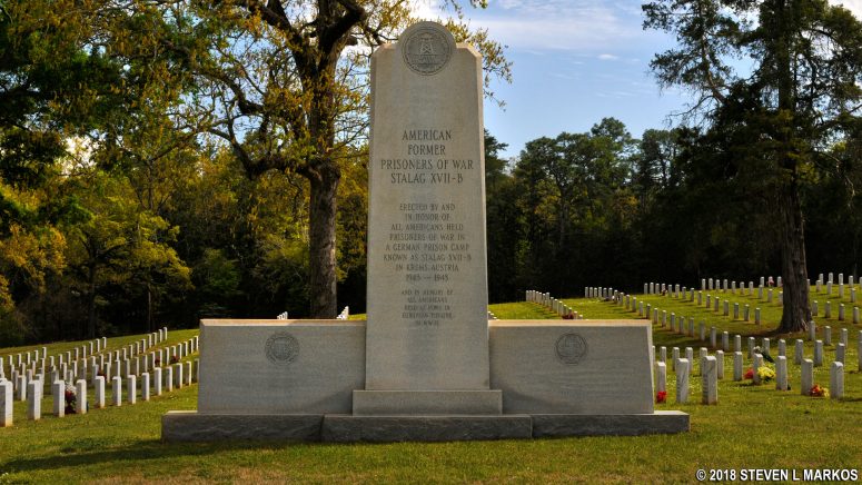 Stalag 17-B Monument honors all World War II POWs (dedicated in 1989), Andersonville National Cemetery
