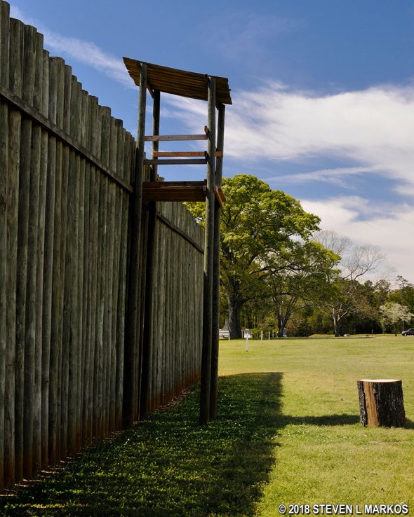 Reconstructed "pigeon roost" at Andersonville Prison