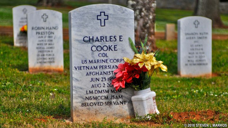 One of the newer burials at Andersonville National Cemetery