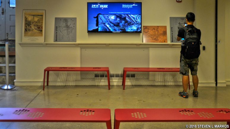 Freedom Trail Tour meeting area on the lower level of Faneuil Hall, Boston National Historical Park