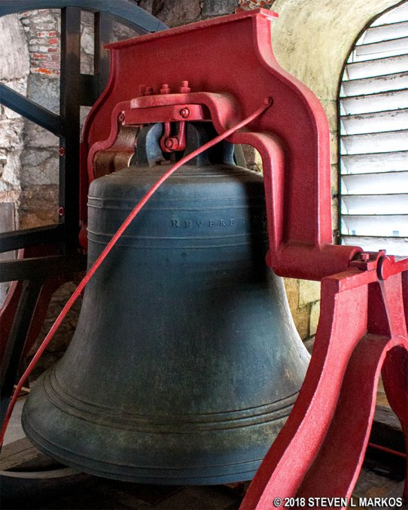 The Paul Revere name stamped onto the bell at King’s Chapel in Boston