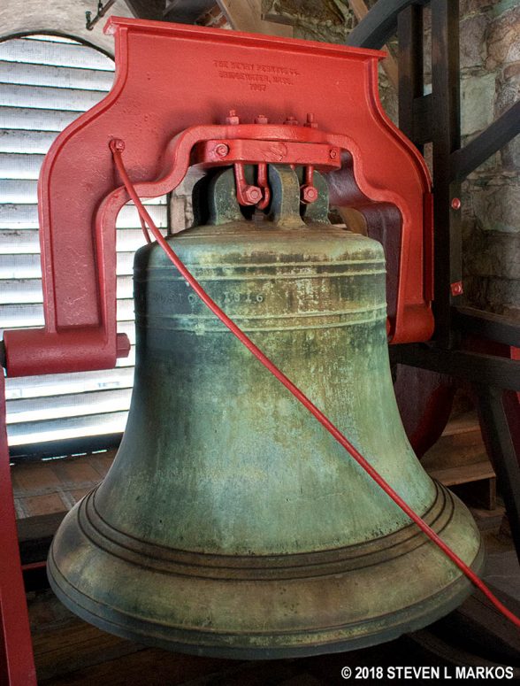 Date of 1816 stamped onto the bell at King’s Chapel in Boston