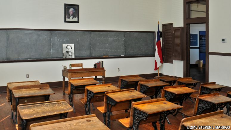 Classroom in Plains High School where Jimmy Carter went to school