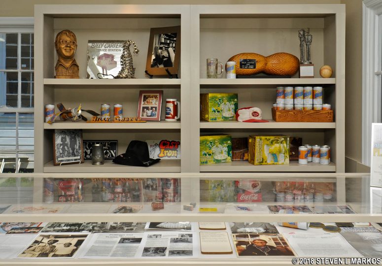 Exhibits inside the Billy Carter Service Station Museum in Plains, Georgia
