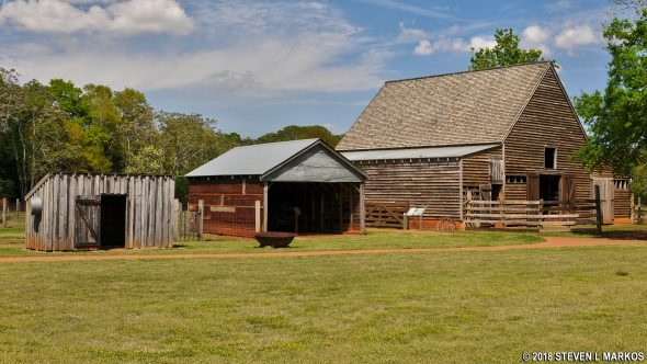 Barn, wagon shed, and pump shed at Jimmy Carter's Boyhood Farm