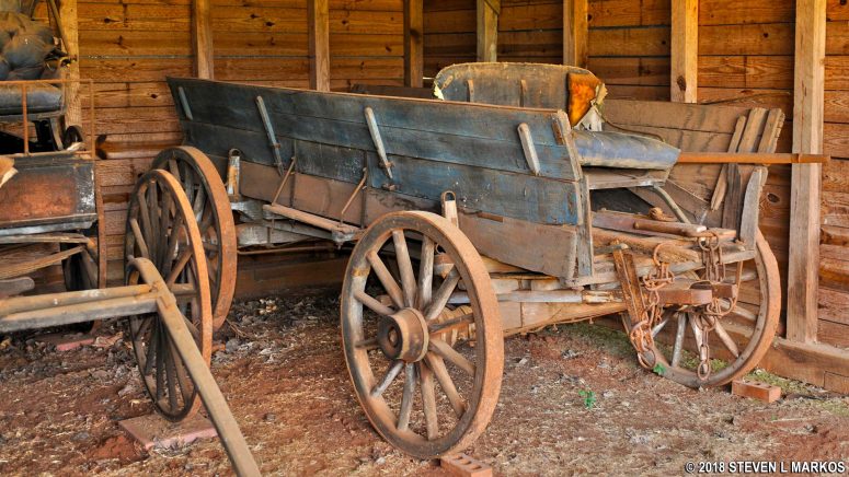 Wagon in the wagon shed at Jimmy Carter's Boyhood Farm in Plains, Georgia