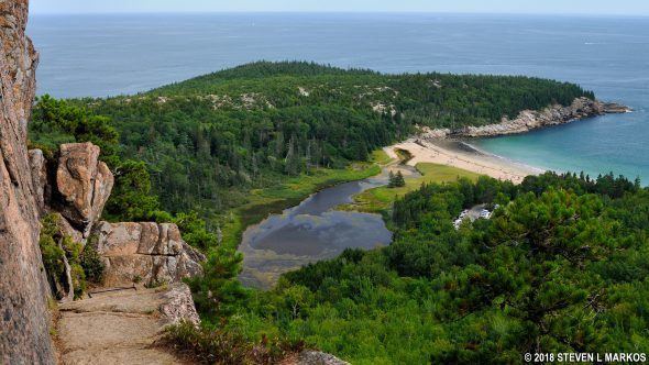 View from the Beehive Trail at Acadia National Park