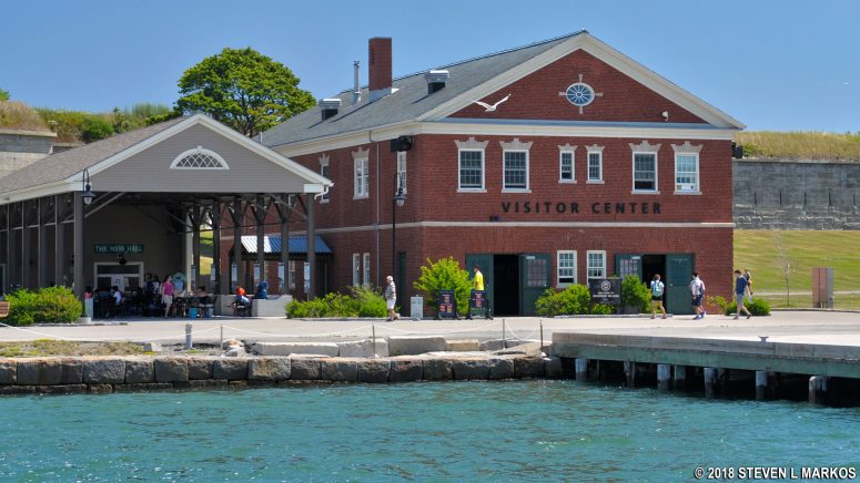 Original mine storage building, now the Georges Island Visitor Center, Boston Harbor Islands National Recreation Area