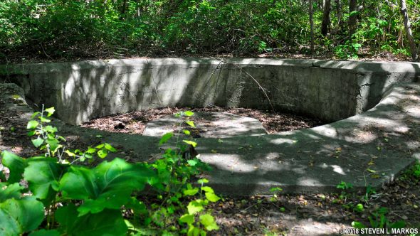 Gun emplacement at Battery Vincent on Lovells Island, Boston Harbor Islands National Recreation Area