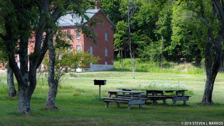 Picnic area near the Chapel on Peddocks Island, Boston Harbor Islands National Recreation Area