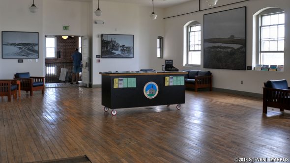 Interior of the Peddocks Island Visitor Center