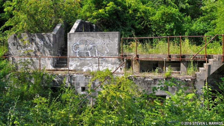 Ruins of Battery McCook at Fort Andrews on Peddocks Island, Boston Harbor Islands National Recreation Area