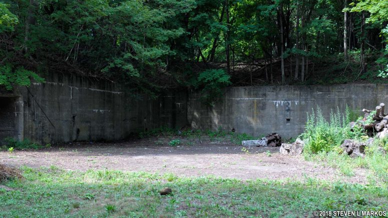 Pit B of Battery Cushing at Fort Andrews on Peddocks Island, Boston Harbor Islands National Recreation Area