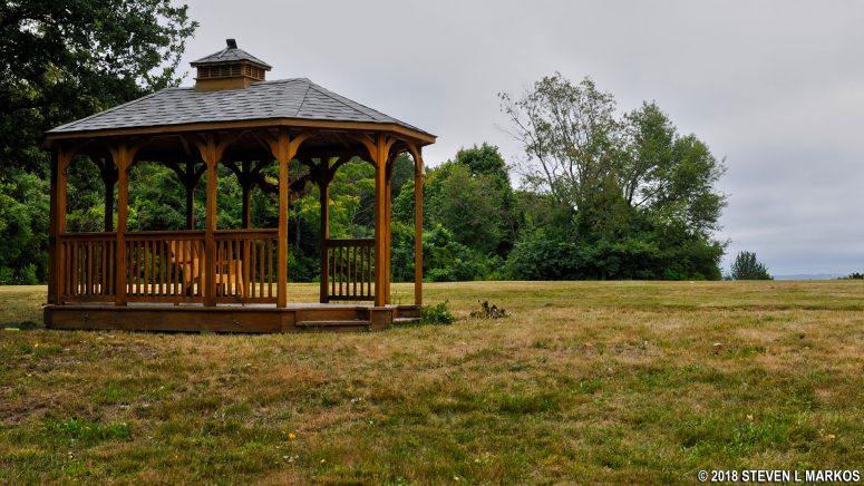 Gazebo shelter on Cathleen Stone Island, Boston Harbor Islands National Recreation Area