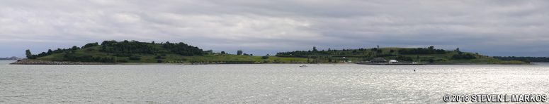 View of Spectacle Island from Cathleen Stone Island, Boston Harbor Islands National Recreation Area (click to enlarge)