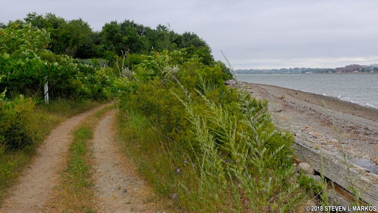 Trail along the southwest shore of Cathleen Stone Island, Boston Harbor Islands National Recreation Area