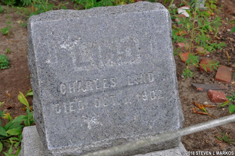 Grave of Charles Lind in the Thompson Island Cemetery, Boston Harbor Islands National Recreation Area