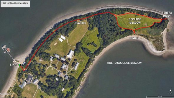 Coolidge Meadow Hike map (click to enlarge)